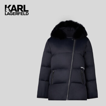 karl lagerfeld卡尔拉格斐20年冬款老佛爷短款连帽羽绒服207l1512