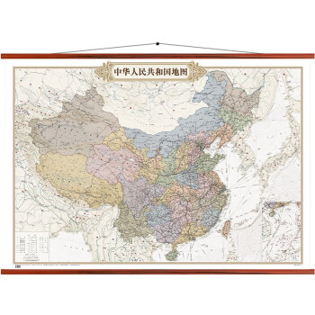 2022年 地图 仿古版 办公室客厅装饰挂图 约1.5米*1.1米 中国地图