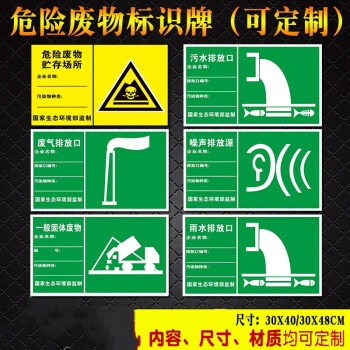 米炎废气排放口标识牌污水噪声标志排放源国标环保污染物种类警示标志