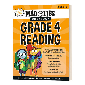 books(儿童图书)>英文原版madlibsworkbookgrade4疯狂填词练习册美国