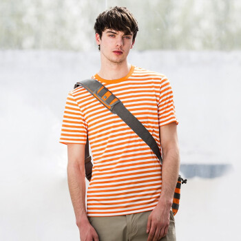 经典coolmax海魂衫（多色）男士半袖运动T恤户外透气圆领半截袖 铁血君品 三代橙/白 S