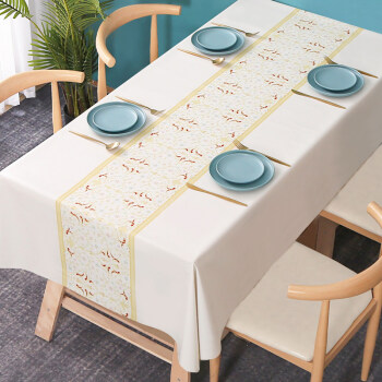 nianjie桌布防水防油免洗防烫北欧餐桌布茶几桌垫长方形家用pvc台布