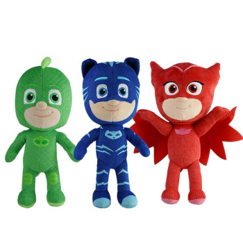 睡衣小英雄(pj masks)蒙面睡衣侠毛绒儿童玩具公仔猫小子毛绒玩偶男孩