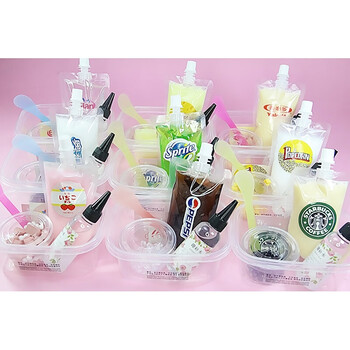 起泡胶材料制作套盒草莓养乐多史莱姆自制材料