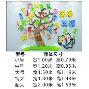 儿童英语培训学校辅导班级幼儿园教室墙面装饰标语3d立体墙贴纸画 399