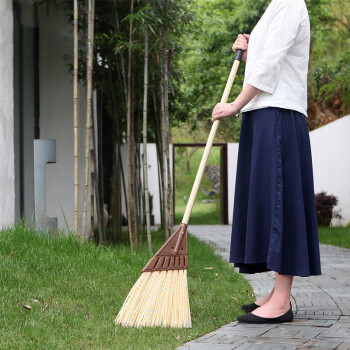 户外扫落叶扫水扫地笤帚塑料竹扫帚 家用防水室外扫院子大扫帚 单个