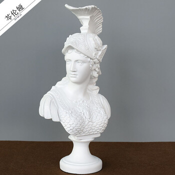 石膏雕塑 雅典娜女神雕塑雕像石膏树脂头像摆件装饰品
