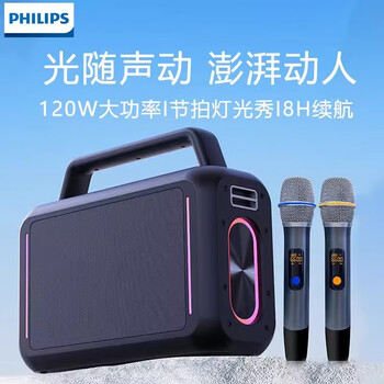 飞利浦 音箱/音响 SD228 户外蓝牙音箱广场舞音响便携手提K歌舞台低音炮