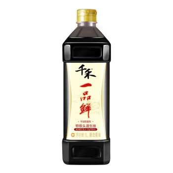 千禾 一品鲜特级生抽酱油1L,降价幅度2.1%