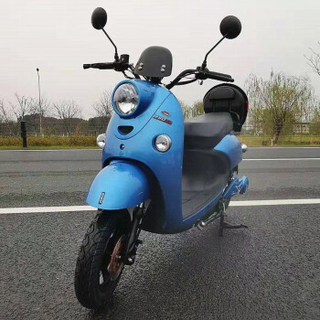 雅迪同款新款单灯小龟王电动车男女式成人电摩电瓶车 蓝色 72v22ah
