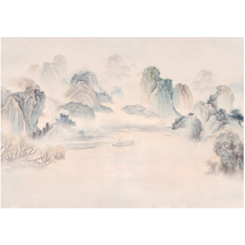 3d电视背景墙布现代水墨山水画墙纸客厅卧室6d电视墙背景墙壁纸3d立体