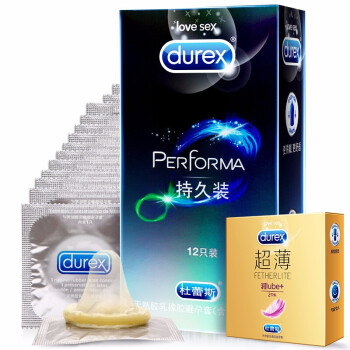 杜蕾斯（Durex） 延时安全套12片 超薄避孕套持久型 计生用品原装进口男用 情趣用品+凑单品,降价幅度20.2%