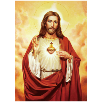 宗教人物宣传画挂图基督教耶稣相头像肖像画像墙贴画oza01 oza01-02