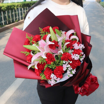 慕语母亲节鲜花速递康乃馨花束礼盒探望送花长辈妈妈生日礼物全国同城