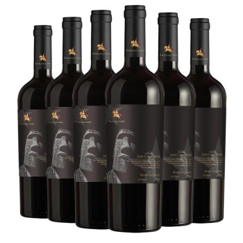 劳塔罗智利中央山谷产区摩艾石人像干红葡萄酒 珍藏14.3度750ml*6瓶