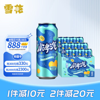 雪花啤酒（Snowbeer）小啤汽菠萝百香果 500ml*12听整箱装