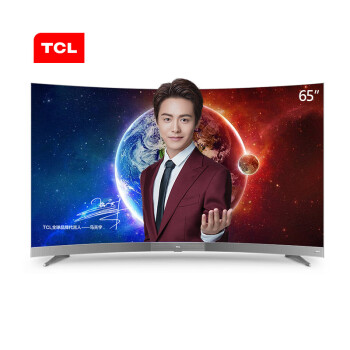 tcl 65a950cs 65英寸 32核人工智能 hdr4k曲面金属机身液晶电视(枪色)