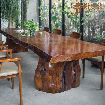 实木大板茶桌椅组合原木茶台茶几长桌松木整木办公桌老板桌会议桌套餐