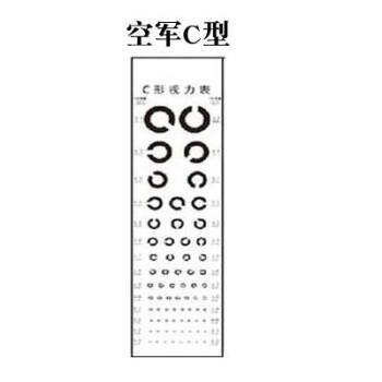 宝宝幼儿园眼力墙贴防水测视力表挂图标准3d电子儿童身高测量 c型表一