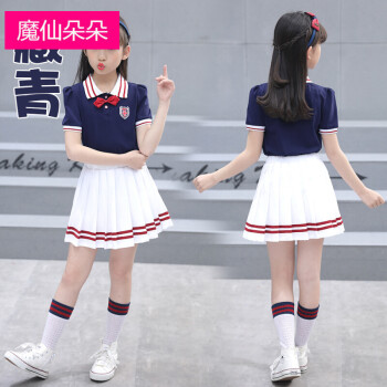 3男童5短袖t恤6运动两件套装7儿童8小女孩9半身裙裤10校服12岁夏4 女