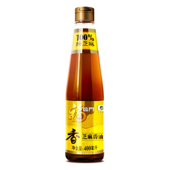 福临门 食用油 100%纯芝麻香油400ml 凉拌调味烹饪火锅 中粮出品