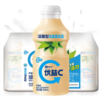 蒙牛 优益C 芦荟 活菌型乳酸菌饮品 340ml*4,降价幅度0.8%