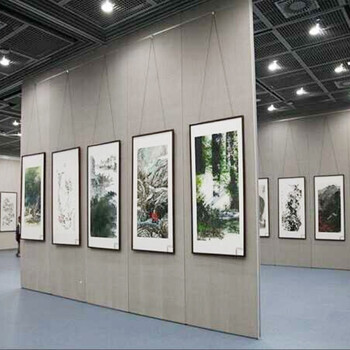 展厅活动隔断酒店移动隔断墙博物馆美术馆挂画推拉折叠门活动展板 65