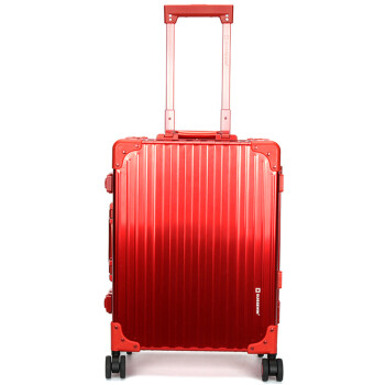 瑞世（SUISSEWIN）铝镁合金旅行箱拉杆箱 男女万向轮托运行李箱SN1195 24英寸 红色