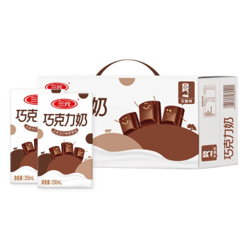 三元 巧克力奶 250ml*24盒/箱风味奶早餐奶营养饮品 全脂可可奶,降价幅度3.2%