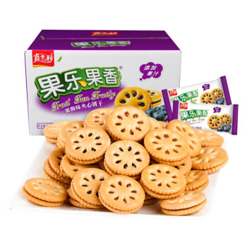 嘉士利 果香水果味夹心饼干1500g整箱果酱夹心饼干零食早餐箱装大礼包
