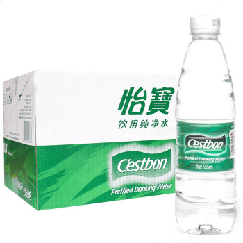怡宝纯净水555ml*24瓶/整箱 饮用水纸箱装,降价幅度1.6%