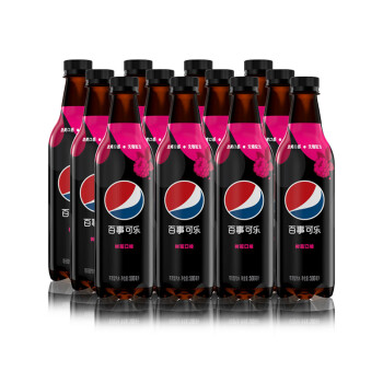 百事可乐 Pepsi 无糖树莓味 汽水碳酸饮料 500ml*12瓶 整箱装 百事可乐出品