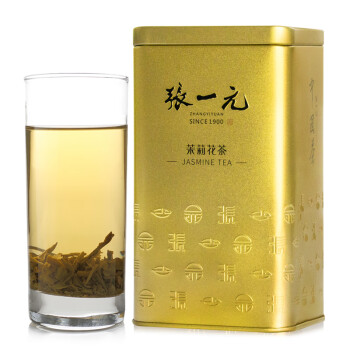 张一元茉莉花茶特级茉莉毛尖金桶200g罐茉莉香浓绿茶茶叶金桶