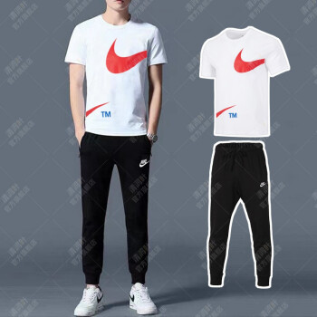 套装 nike耐克官方舰店男装运动装 2022夏季新款透气快干圆领短袖大勾