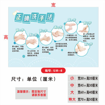 七步洗手法7步骤图墙贴纸六步洗手防水标准幼儿园洗手