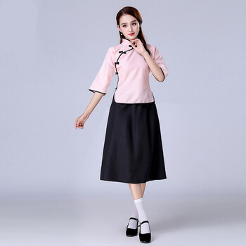 洛芊民国学生装五四青年装女民国风女装毕业班校服中山装民国女学生装