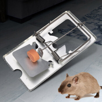 老鼠夹子野外老鼠夹捕鼠器强力捉抓老鼠夹子神器大号8个装铁质家用