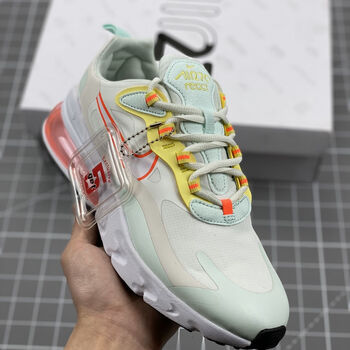 夏季透气airmax270气垫运动鞋国潮新款蒲田男女网面休闲跑步鞋浅绿36
