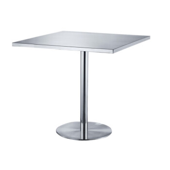 莜田居咖啡厅餐桌不锈钢工业风洽谈桌椅组合户外阳台金属长方形创意