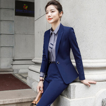 特洛曼职业装女装西装套装面试服装女职场面试正装大学生酒店商务修身