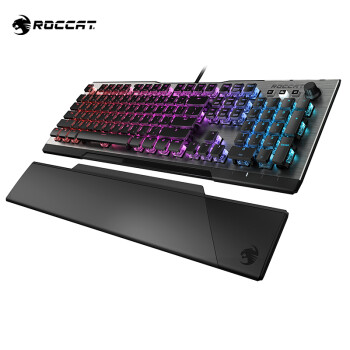 德国冰豹(ROCCAT)瓦肯Vulcan120 全彩透明机械键盘 电竞游戏键盘 RGB泰坦轴手托带掌托