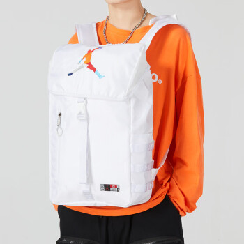 耐克（NIKE）双肩包男包女包大容量户外篮球运动包电脑学生书包旅行包背包 白色AJ/30.5*15.2*55.8cm