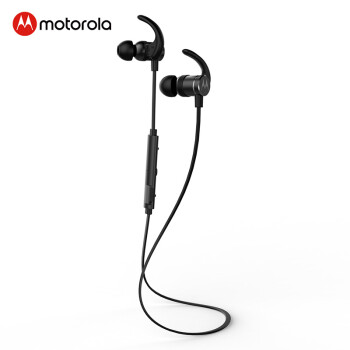 摩托罗拉（Motorola）VerveLoop308 运动蓝牙耳机挂脖式磁吸线控颈挂降噪耳塞立体环绕声手机耳机 酷炫黑