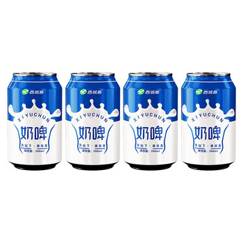 90 新疆西域春奶啤300ml*4罐乳酸菌发酵奶啤饮品 西域春奶啤300ml*12