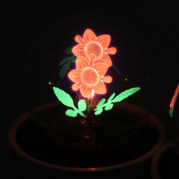 绿盒子 led盆栽花火小夜灯 带开关节能浪漫床头灯小台灯 创意情人节表白生日礼物 I LOVE YOU