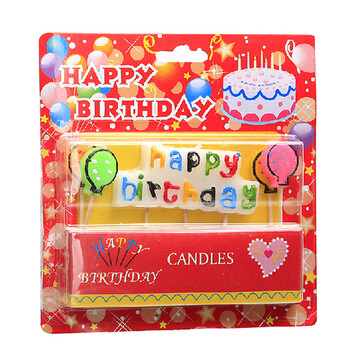 
                                                            美乐酷 生日派对用品happybirthday字母数字蜡烛儿童生日蛋糕装饰蜡烛 气球字母                