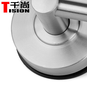 
                                        免打孔毛巾架TISION吸盘毛巾架浴室毛巾挂不锈钢55cm厕所强力无痕简易 吸盘单杆55cm                