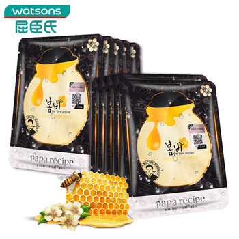 【屈臣氏】春雨(Papa recipe)春雨蜂蜜面膜 黑