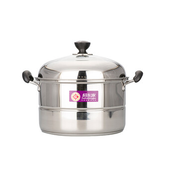 好东家 单篦复底蒸锅 加厚复底不锈钢燃气煤气