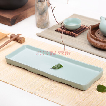 
                                        美人吟 汝窑汝瓷 功夫茶具干泡盘 干泡茶 茶艺茶道配件 小号托盘                